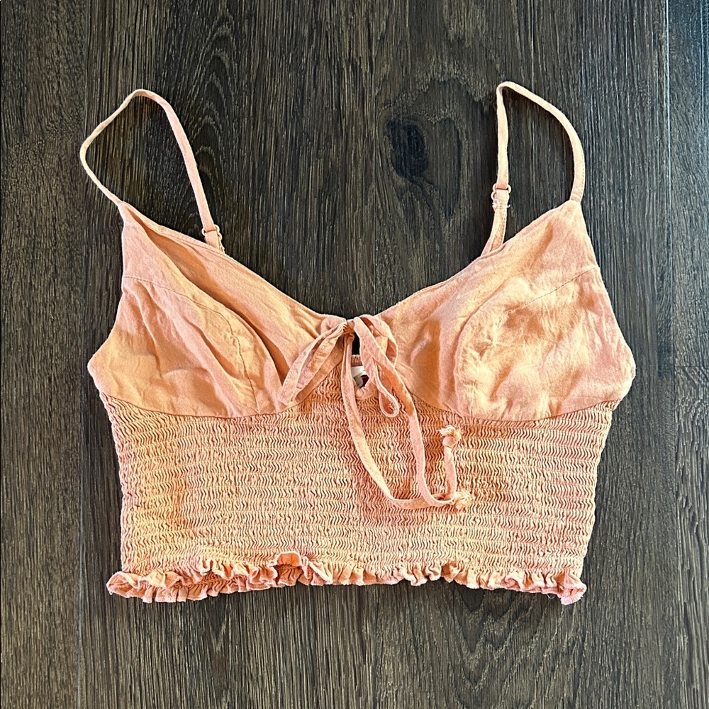 La Hearts Peach Smocked Camisole